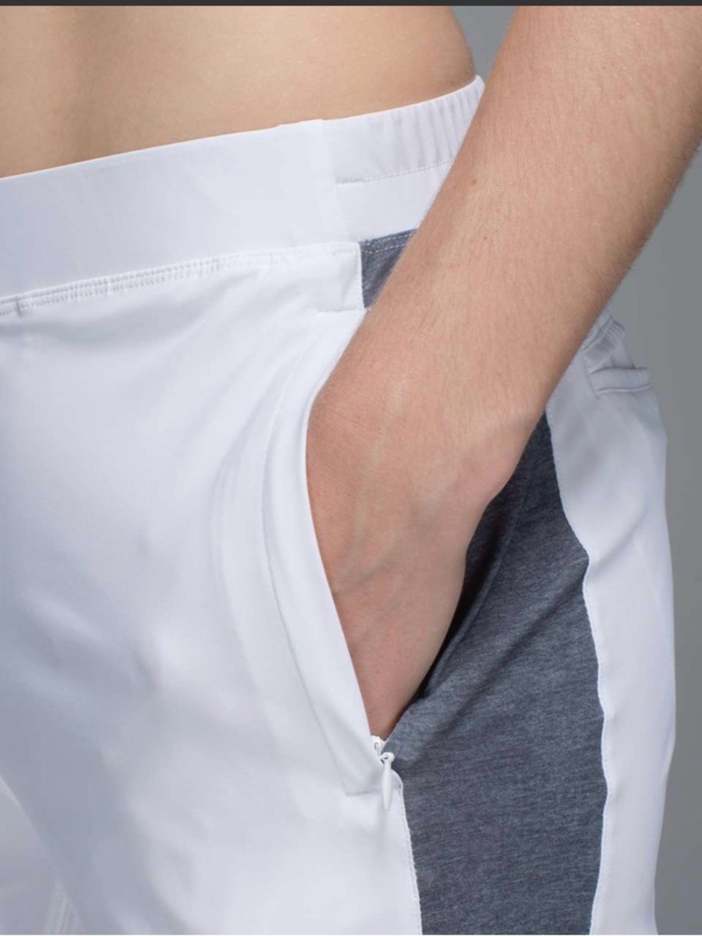 lululemon athletica White City Summer Wide-Leg Pants with Gray Side Panels - Picture 3 of 10